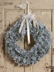 Everlands Green Cashmere Frosted Wreath Diameter - Image 1 of 4