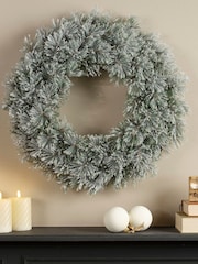 Everlands Green Cashmere Frosted Wreath Diameter - Image 2 of 4