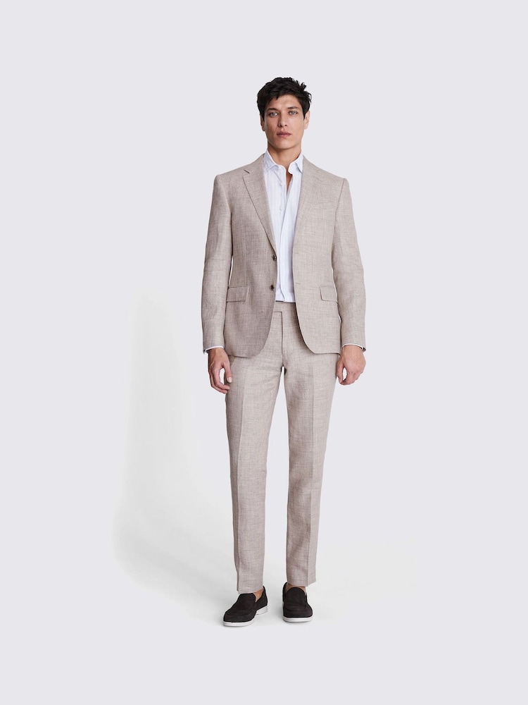 MOSS Natural Slim 100% Linen Jacket - Image 2 of 5 MOSS Natural Slim 100% Linen Jacket - Image 2 of 5