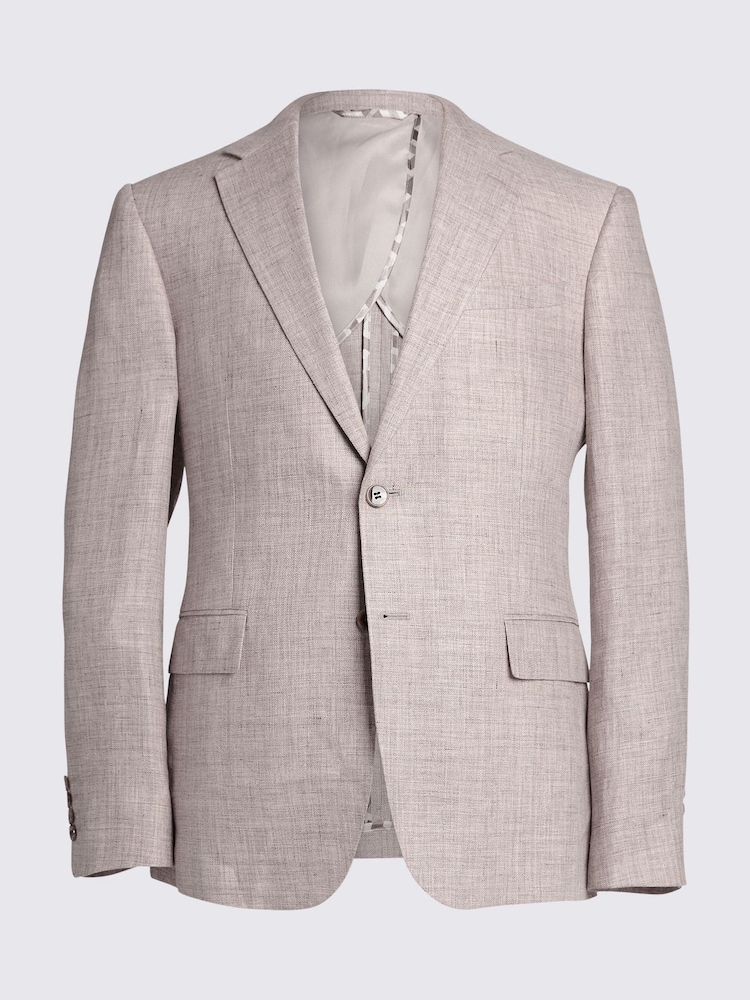 MOSS Natural Slim 100% Linen Jacket - Image 5 of 5 MOSS Natural Slim 100% Linen Jacket - Image 5 of 5