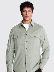 MOSS Green 100% Cotton Lightweight Corduroy Overshirt - Image 1 of 5