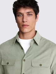 MOSS Green 100% Cotton Lightweight Corduroy Overshirt - Image 4 of 5