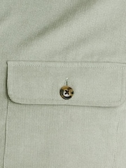 MOSS Green 100% Cotton Lightweight Corduroy Overshirt - Image 5 of 5