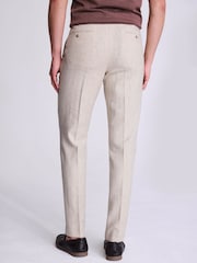 MOSS Natural Tailored Herringbone Trousers - Image 2 of 3