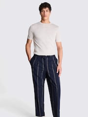 MOSS Blue Stripe Beach Trousers - Image 2 of 4