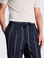 MOSS Blue Stripe Beach Trousers - Image 3 of 4