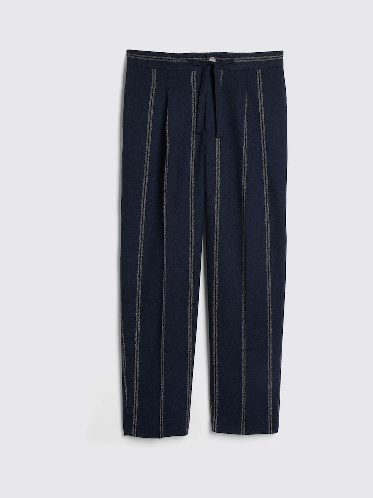 MOSS Blue Stripe Beach Trousers - Image 4 of 4