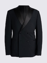 MOSS Black Tailored Fit Double Breasted Peak Lapel Tuxedo Jacket - Image 5 of 5