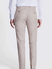 MOSS Natural Slim Fit Linen Trousers - Image 2 of 3