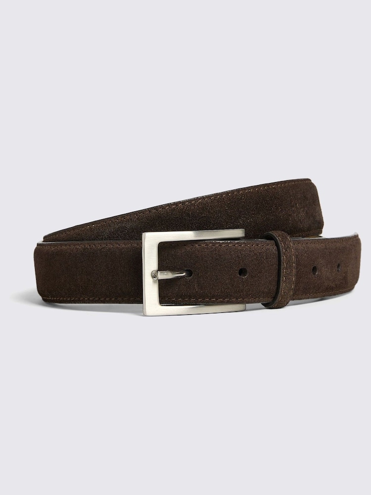 MOSS Brown Classic Suede Belt - Image 1 of 3