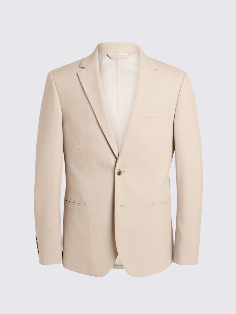MOSS Taupe Slim Fit Suit Jacket - Image 7 of 7
