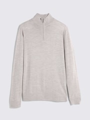MOSS Natural Merino Blend Quarter Zip Jumper - Image 4 of 5