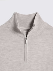 MOSS Natural Merino Blend Quarter Zip Jumper - Image 5 of 5