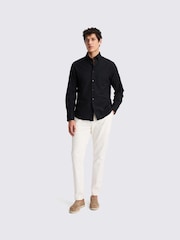 MOSS Black Washed Oxford 100% Cotton Shirt - Image 3 of 4