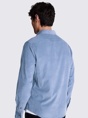 MOSS Blue 100% Cotton Lightweight Corduroy Overshirt - Image 2 of 5