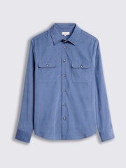 MOSS Blue 100% Cotton Lightweight Corduroy Overshirt - Image 5 of 5