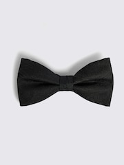 MOSS Black Black Silk Paisley Ready Bow Tie - Image 1 of 2