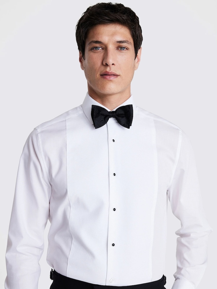 MOSS Black Black Silk Paisley Ready Bow Tie - Image 2 of 2