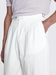 MOSS White Pleated Trousers - Image 2 of 5