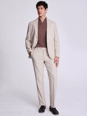 MOSS Natural Tailored Fit Herringbone Jacket - Image 2 of 5