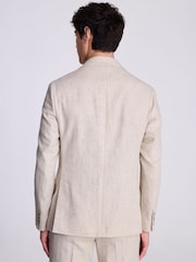 MOSS Natural Tailored Fit Herringbone Jacket - Image 3 of 5