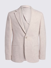 MOSS Natural Tailored Fit Herringbone Jacket - Image 5 of 5