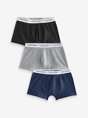 Calvin Klein Black/chrome Trunks 3 Pack - Image 1 of 4