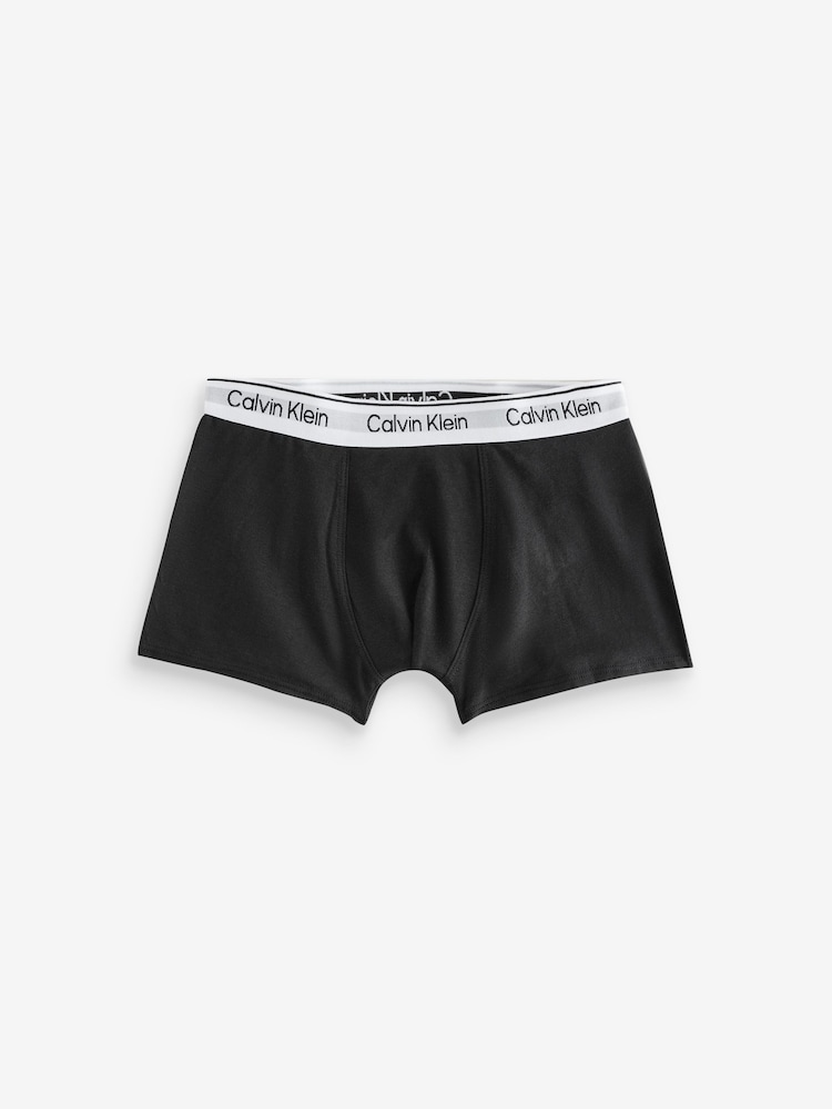 Calvin Klein Black/chrome Trunks 3 Pack - Image 2 of 4