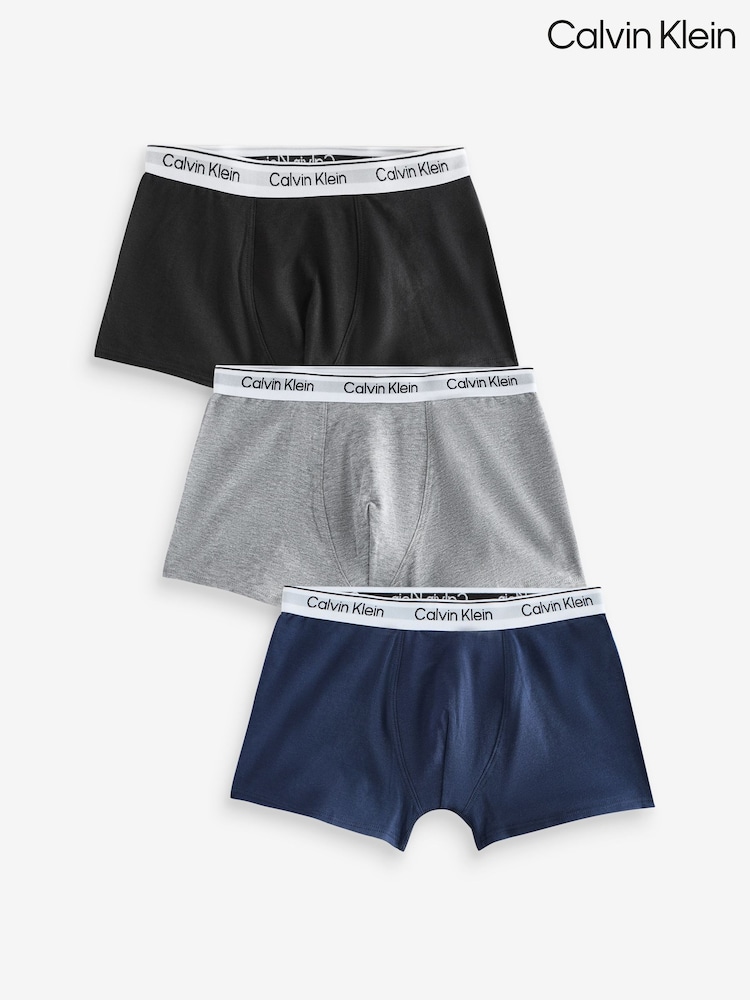 Calvin Klein Black/chrome Trunks 3 Pack - Image 6 of 6
