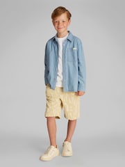 Calvin Klein Blue Relaxed Chambray Shirt - Image 1 of 5
