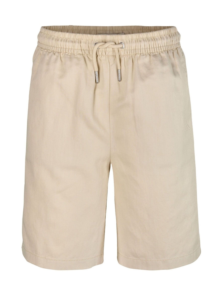 Calvin Klein Stone Relaxed Linen Shorts - Image 4 of 5