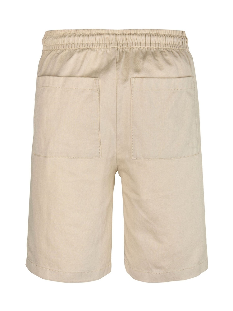 Calvin Klein Stone Relaxed Linen Shorts - Image 5 of 5 Calvin Klein Stone Relaxed Linen Shorts - Image 5 of 5