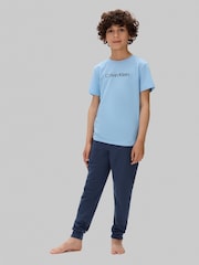 Calvin Klein Modern T-Shirt And Cuffed Trousers Knit Pyjama Set - Изображение 3 из 7