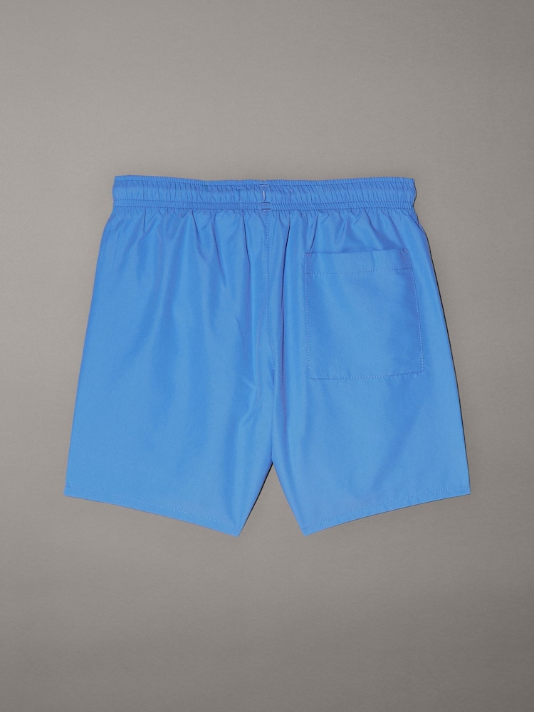 Calvin Klein Blue Medium Swim Shorts With Drawstring - Image 2 of 2 Calvin Klein Blue Medium Swim Shorts With Drawstring - Image 2 of 2