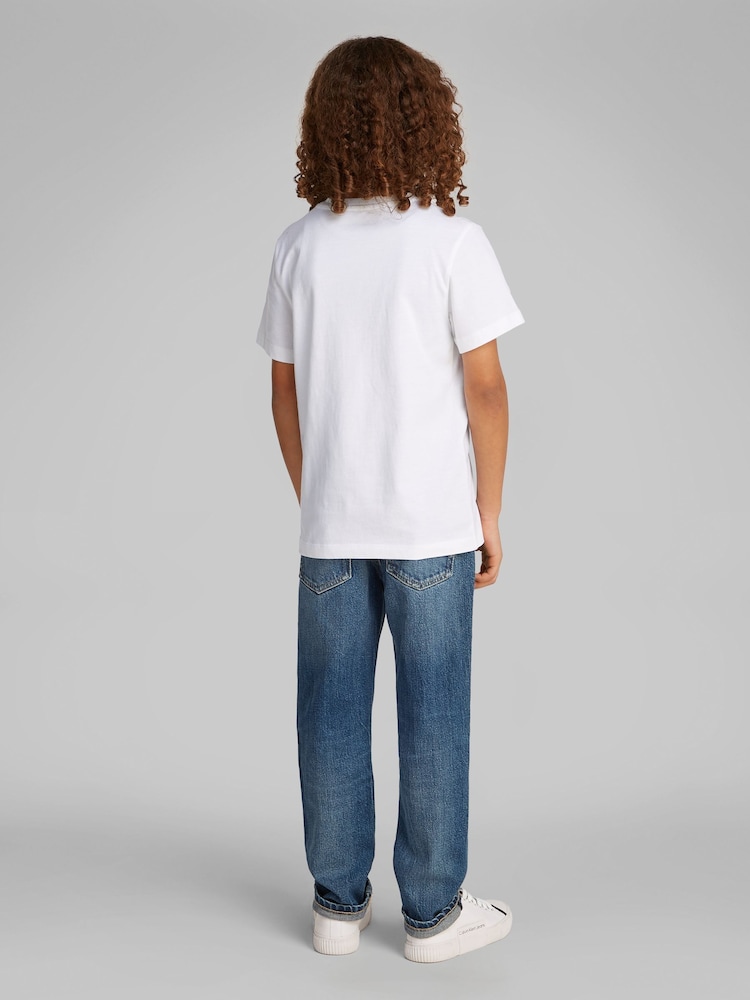 Calvin Klein White 100% Cotton Graphic T-Shirt - Image 2 of 5