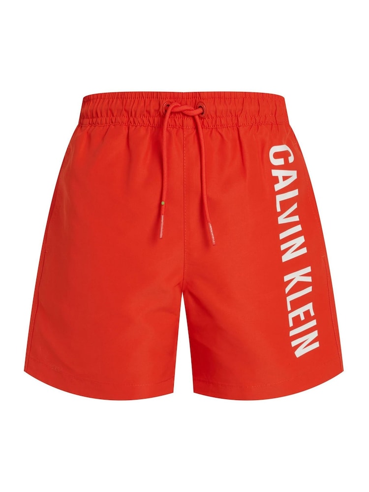 Calvin Klein Red Medium Intense Power Swim Shorts With Drawstring - Image 1 of 2