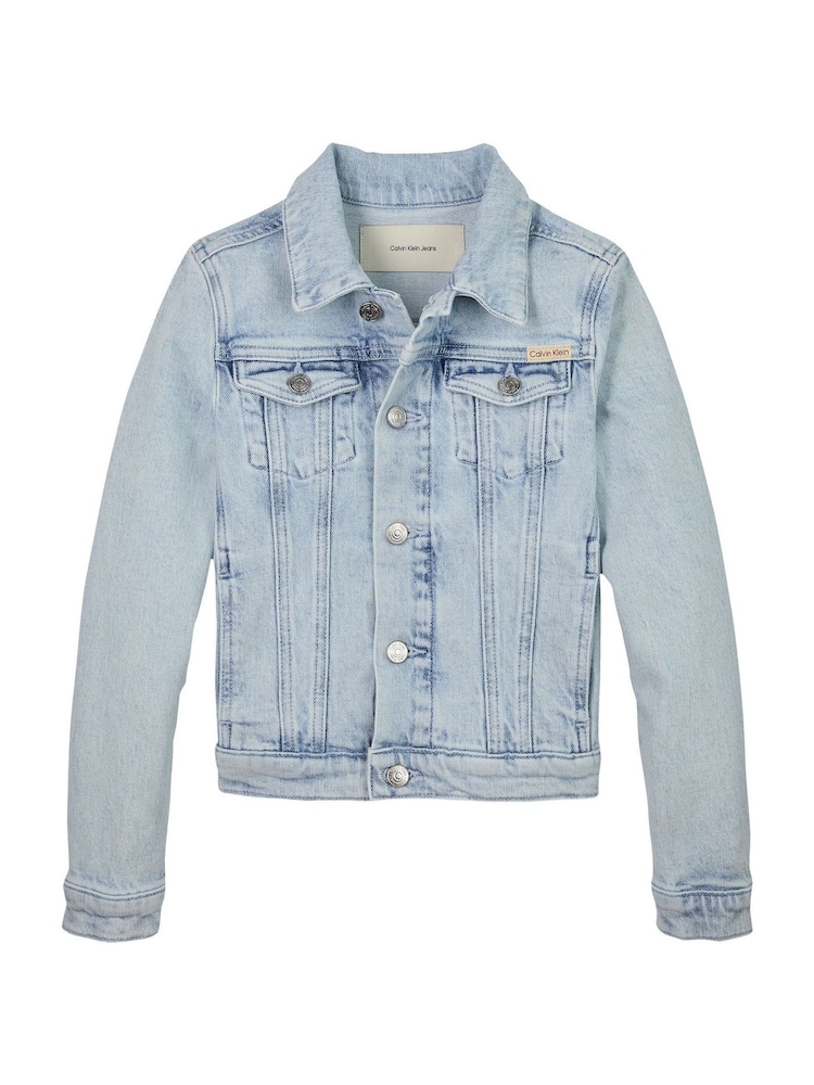 Calvin Klein Blue Denim Trucker Jacket - Image 4 of 5
