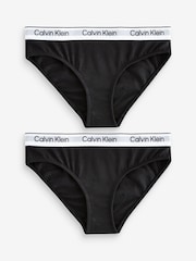 Calvin Klein Black Modern Cotton Bikini Briefs 2 Pack - Image 1 of 3