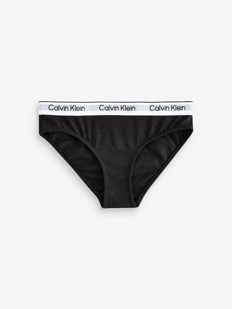 Calvin Klein Black Modern Cotton Bikini Briefs 2 Pack - Image 3 of 3