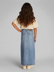 Calvin Klein Blue Maxi Denim Skirt - Image 2 of 5
