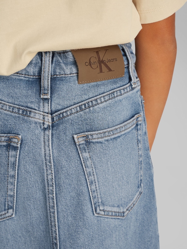 Calvin Klein Blue Maxi Denim Skirt - Image 3 of 5