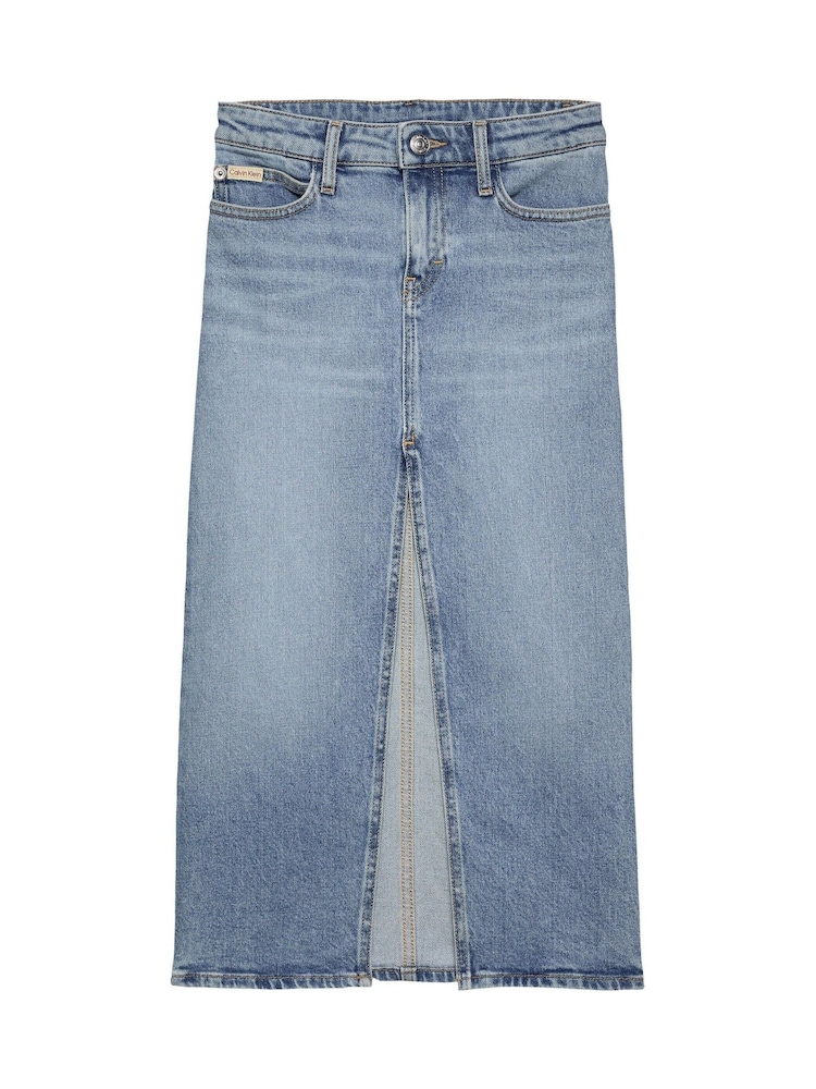 Calvin Klein Blue Maxi Denim Skirt - Image 4 of 5
