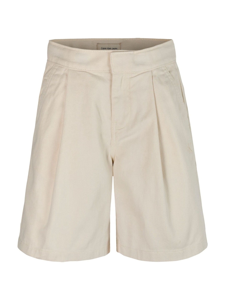 Calvin Klein Cream Soft 100% Cotton Bermuda Shorts - Image 1 of 2 Calvin Klein Cream Soft 100% Cotton Bermuda Shorts - Image 1 of 2
