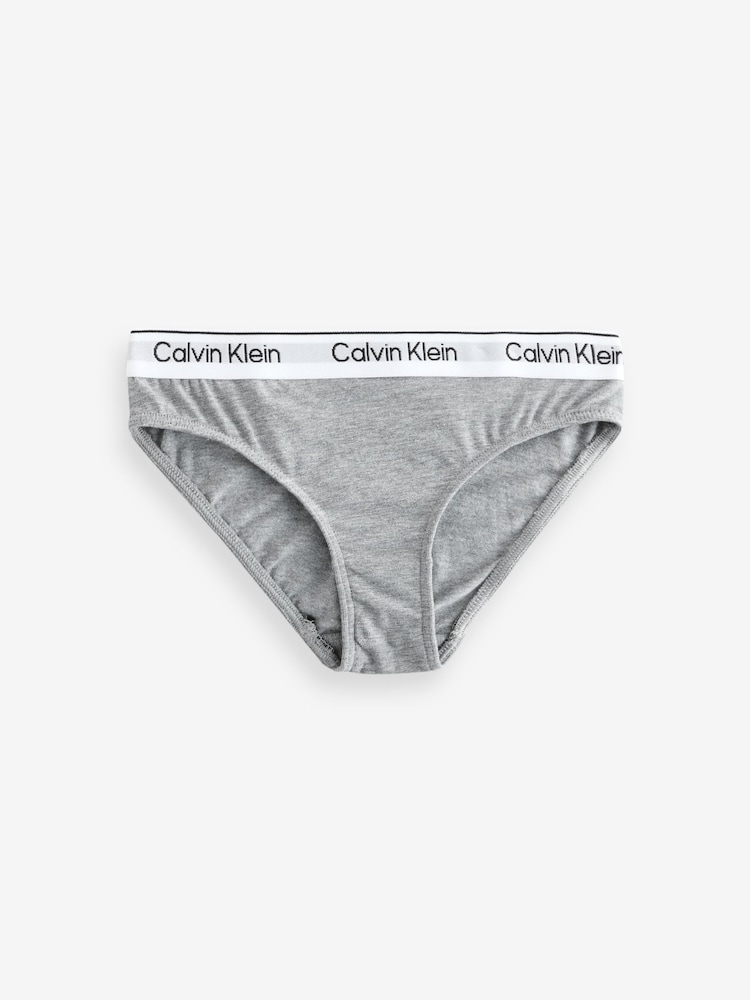 Calvin Klein Grey Modern Cotton Bikini Briefs 2 Pack - Image 3 of 3