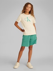 Calvin Klein Grey Unisex Kids 100% Cotton T-Shirt - Image 1 of 6
