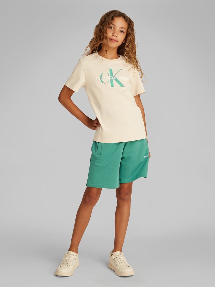 Calvin Klein Grey Unisex Kids 100% Cotton T-Shirt - Image 1 of 6
