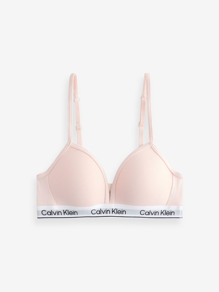 Calvin Klein Grey Modern Cotton Triangle Bra 2 Pack - Image 2 of 3