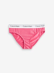 Calvin Klein Pink/Blue Modern Cotton Bikini Briefs 5 Pack - Image 3 of 6