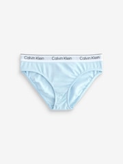 Calvin Klein Pink/Blue Modern Cotton Bikini Briefs 5 Pack - Image 4 of 6
