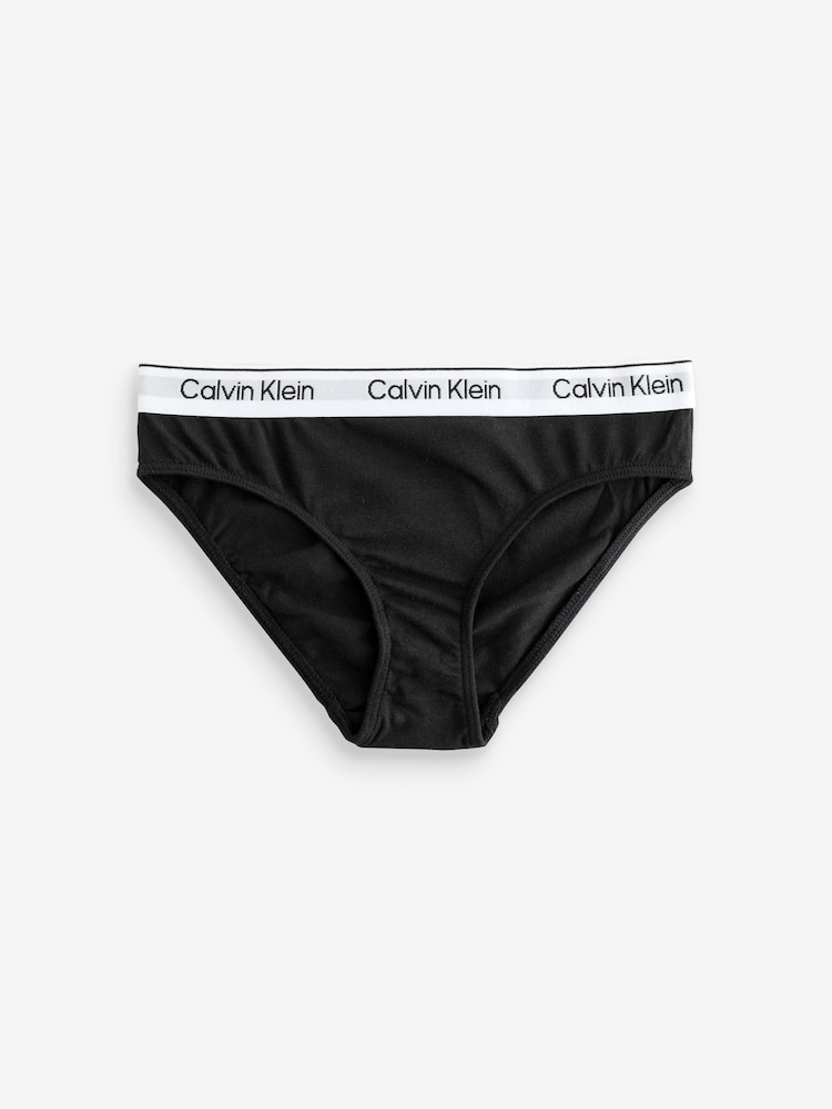 Calvin Klein Pink/Blue Modern Cotton Bikini Briefs 5 Pack - Image 5 of 6